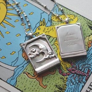 Evenfall Jewelry The Moon Tarot Card Talisman Pendant